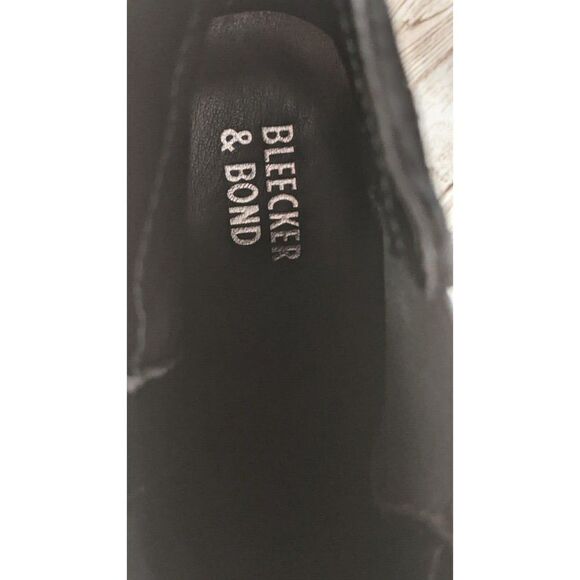 Bleecker & Bond Lina Womens Size 9.5 M Black Almond Toe Block Heel Ankle Booties - Picture 10 of 11